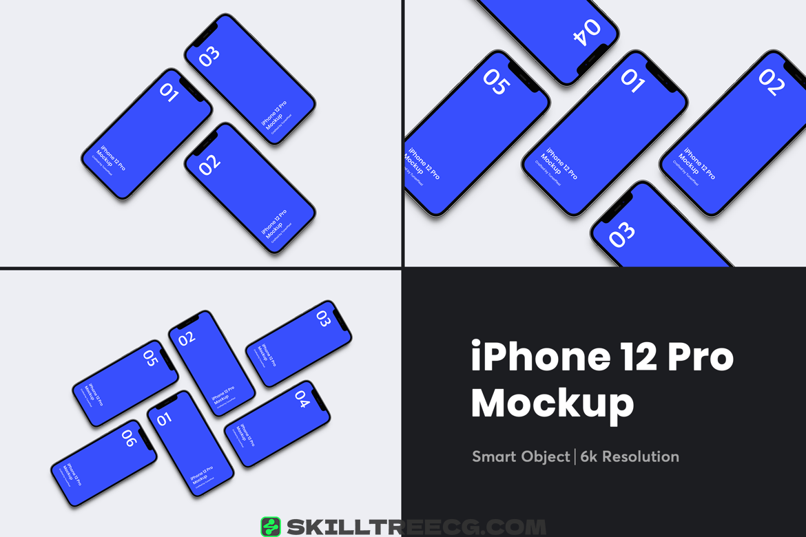 iPhone 12 Pro Isometric Mockup 11.0（926031）-技能树